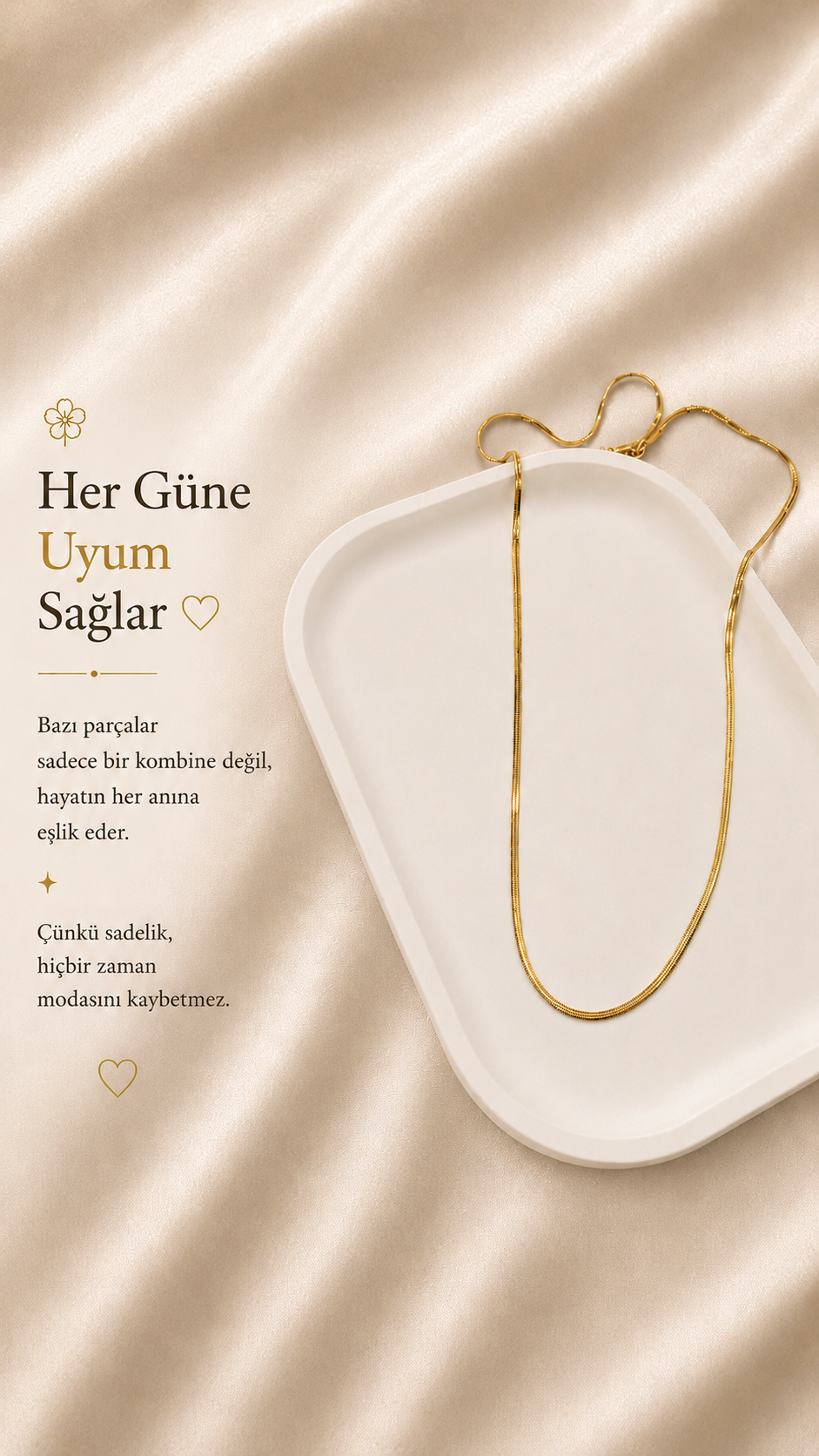 Mila Yılan Zincir 60 cm