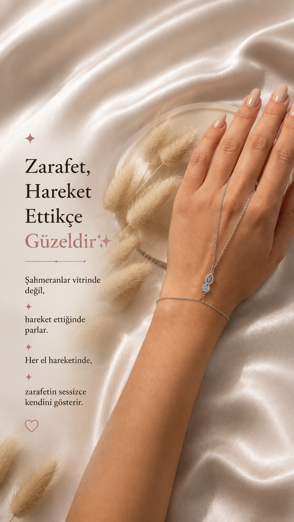 Elara Taş Detaylı Gümüş Renk Şahmeran Bileklik